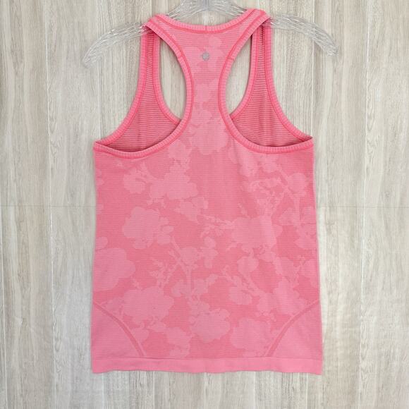 LULULEMON Swiftly Tech Racerback Tank Top Womens Size 8 Coral Pink Gym Running - Picture 2 of 13